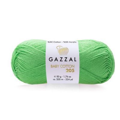 Пряжа Gazzal Baby Cotton 205 (529); Состав: 50% Хлопок, 50% Акрил; 50 гр/205 м