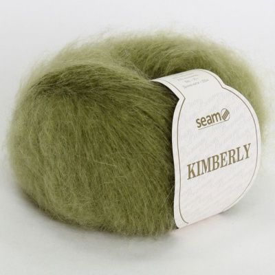 Пряжа SEAM Kimberly (12258 оливково-зеленый) Состав: 80% кид мохер 20% полиамид; 25г/210м